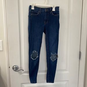 Free people jeans with busted knees! Great condition